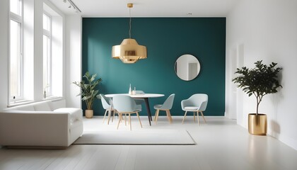 white and gold theme modern interior design