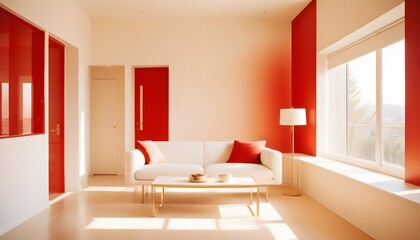 Fototapeta premium white and gold theme modern interior design