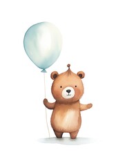 Brown teddy with blue helium air balloon valentines gift, cuddly cute teddy bear plush toy stuffed animal,   soft isolated child toy teddy-bear, lovers valentines day gift