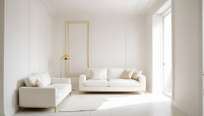 white and gold theme modern interior design