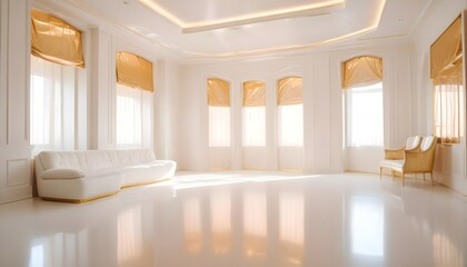 white and gold theme modern interior design