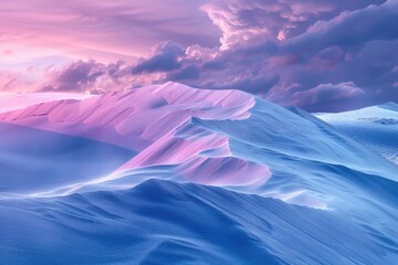 Snowy Mountain Under Cloudy Sky