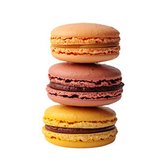 Macarons with White Background for Cutout