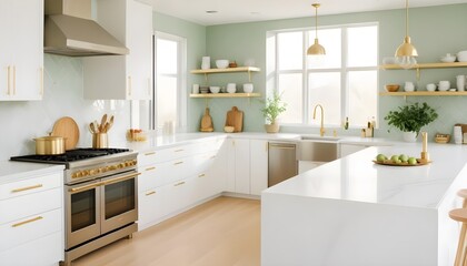 white and gold theme modern interior design