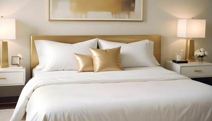 white and gold theme modern interior design