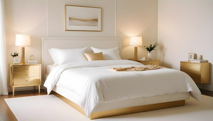 white and gold theme modern interior design