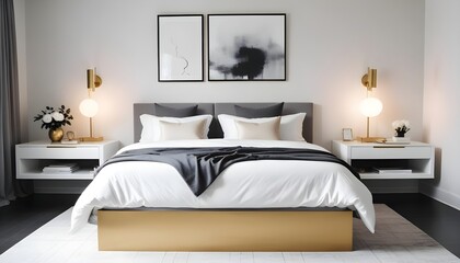 white and gold theme modern interior design