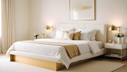 white and gold theme modern interior design