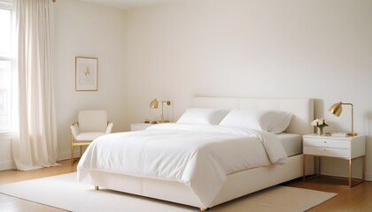 white and gold theme modern interior design