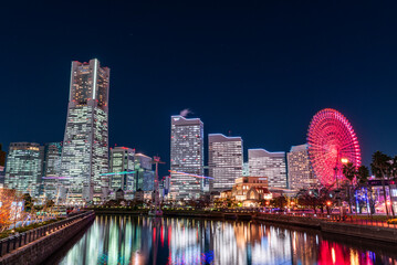みなとみらいの夜景　神奈川県横浜市みなとみらい