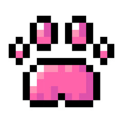 Paw pixel art isolated on a white background. Vector 8 bit illustration. © Ekaterina Chemakina