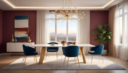 Fototapeta premium white and gold theme modern interior design