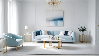 white and gold theme modern interior design