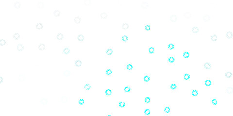 Light blue, green vector background with bubbles.