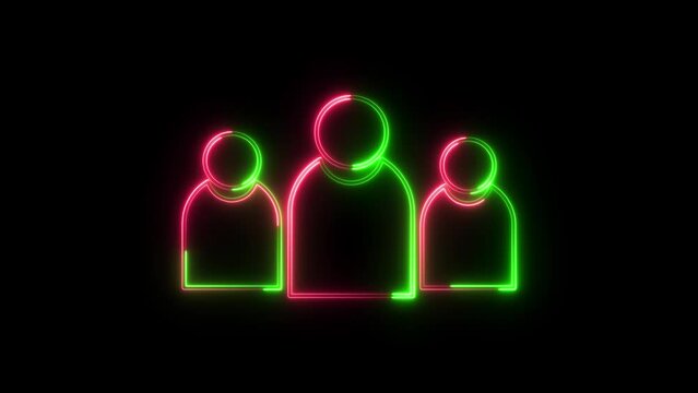 
Abstract neon shine man icon animation  . A man icon, often used in digital interfaces, graphic design, and signage, is a simplified representation of a human male figure. 