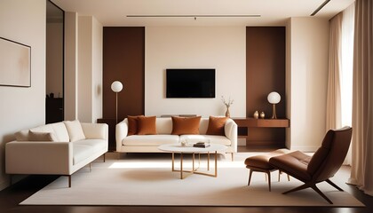 white and gold theme modern interior design