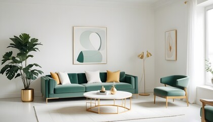 white and gold theme modern interior design