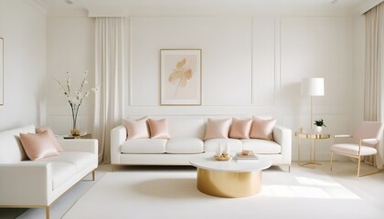 white and gold theme modern interior design