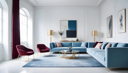 white and gold theme modern interior design