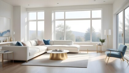 white and gold theme modern interior design