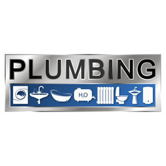 Unique symbol for plumbing repair and service