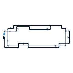 Water pipe system banner for plumbing repair. Design banner background for plumbing work