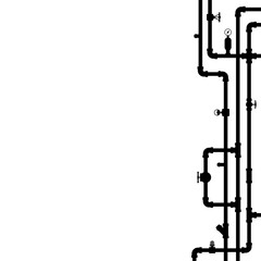 Water pipe system with valves. Design banner background for plumbing work