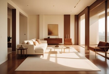 Fototapeta premium white and gold theme modern interior design