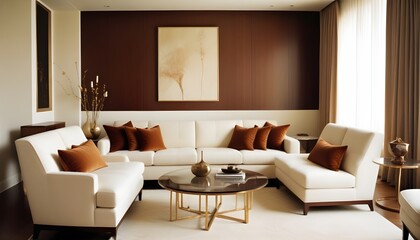 white and gold theme modern interior design