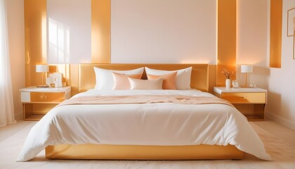 white and gold theme modern interior design