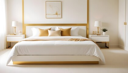 white and gold theme modern interior design