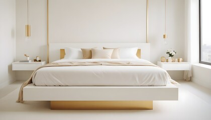 white and gold theme modern interior design