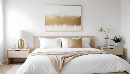 white and gold theme modern interior design