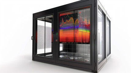 Fototapeta premium Noise, vibration, and harshness (NVH) simulation software for reducing cabin noise isolated on white background