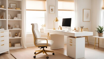 white and gold theme modern interior design