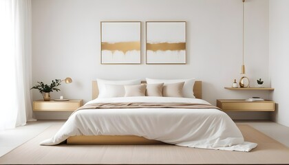 white and gold theme modern interior design