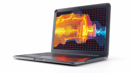 Thermal analysis software for evaluating thermal management systems isolated on white background