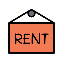Rent sign icon