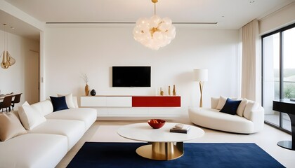 white and gold theme modern interior design