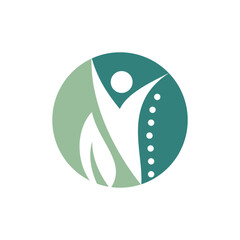 Obraz premium Chiropractic logo design element vector with creative concept