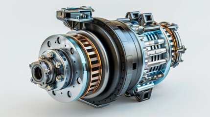 Electric motor simulation software for modeling electric motor behavior isolated on white background