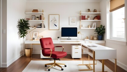 white and gold theme modern interior design