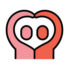 Korean love gesture icon
