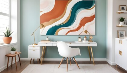white and gold theme modern interior design