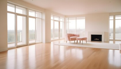 Fototapeta premium white and gold theme modern interior design