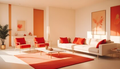 Fototapeta premium white and gold theme modern interior design