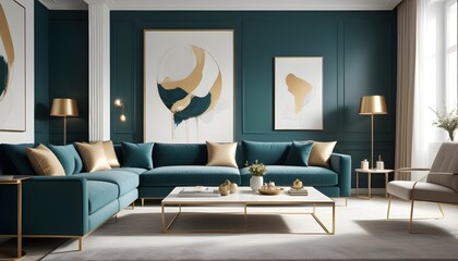white and gold theme modern interior design