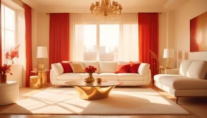 white and gold theme modern interior design