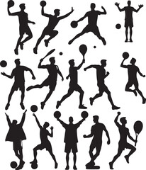 Sports activities silhouette vector illustration