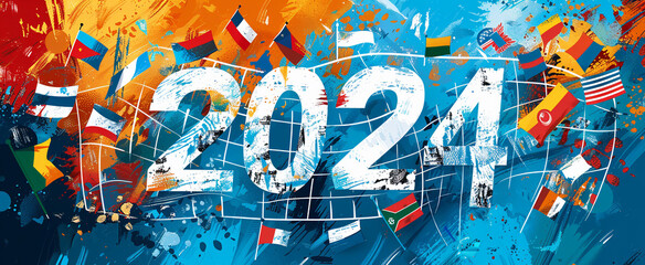 Obraz premium An international sports poster for the European